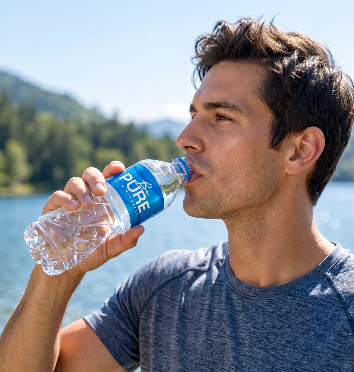 1-Be PURE Drinking bottle beside2
